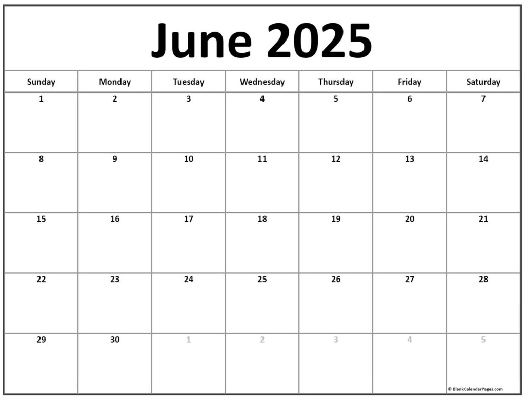 Printable June Calendar 2025 Free Template Ruby Willie