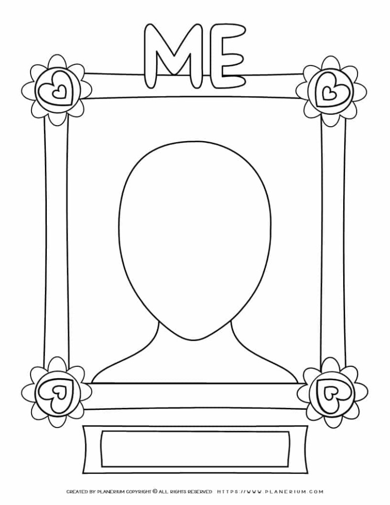 Printable Kindergarten Self Portrait Template Printable Templates 