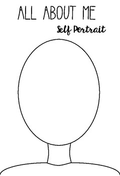 Printable Kindergarten Self Portrait Template