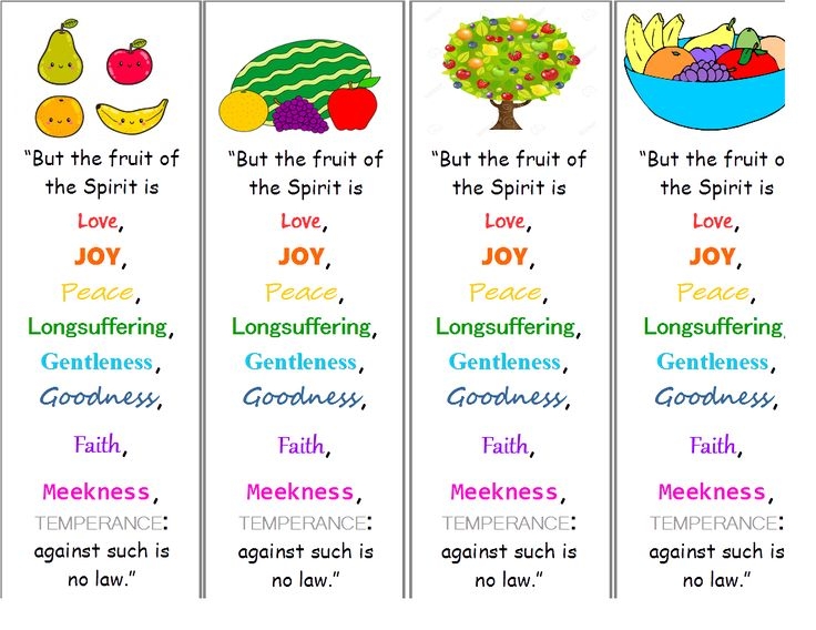 Printable KJV Fruit Of The Spirit Bookmark Fruit Of The Spirit