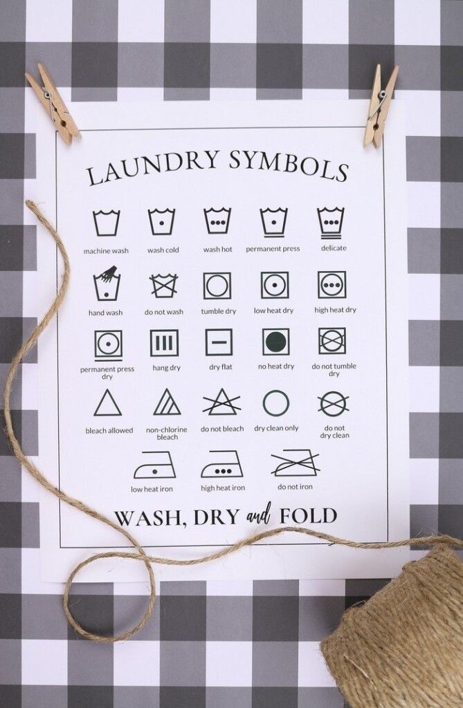 PRINTABLE LAUNDRY SYMBOLS CHART Crafts Mad In Crafts