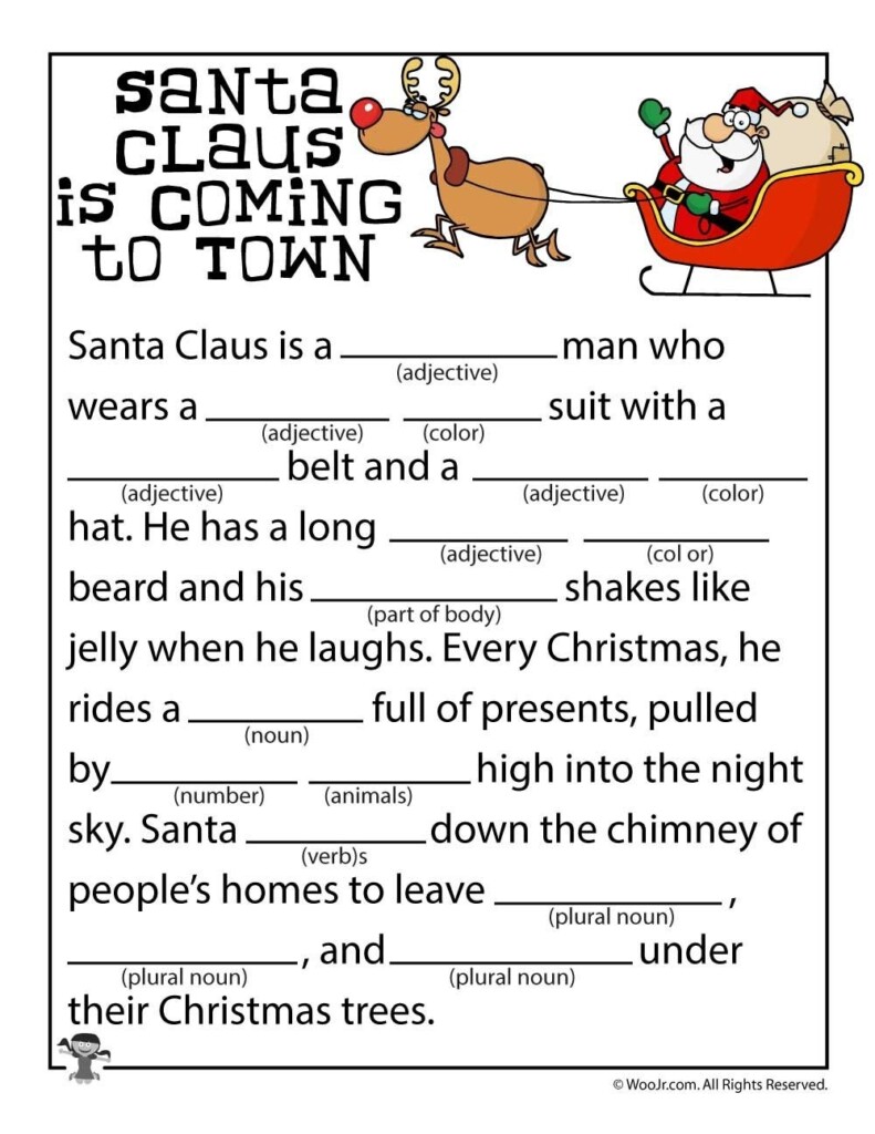 Printable Mad Libs Pdf