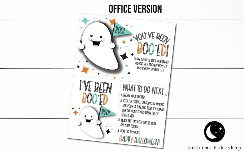 Printable OFFICE Version You 39 ve Been Boo 39 ed Instructions Mint Orange 