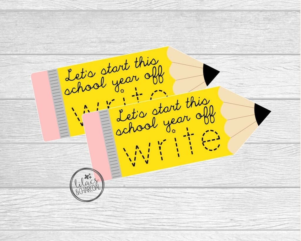 Printable Pencil Tags Let 39 s Start This School Year Off WRITE Back To 