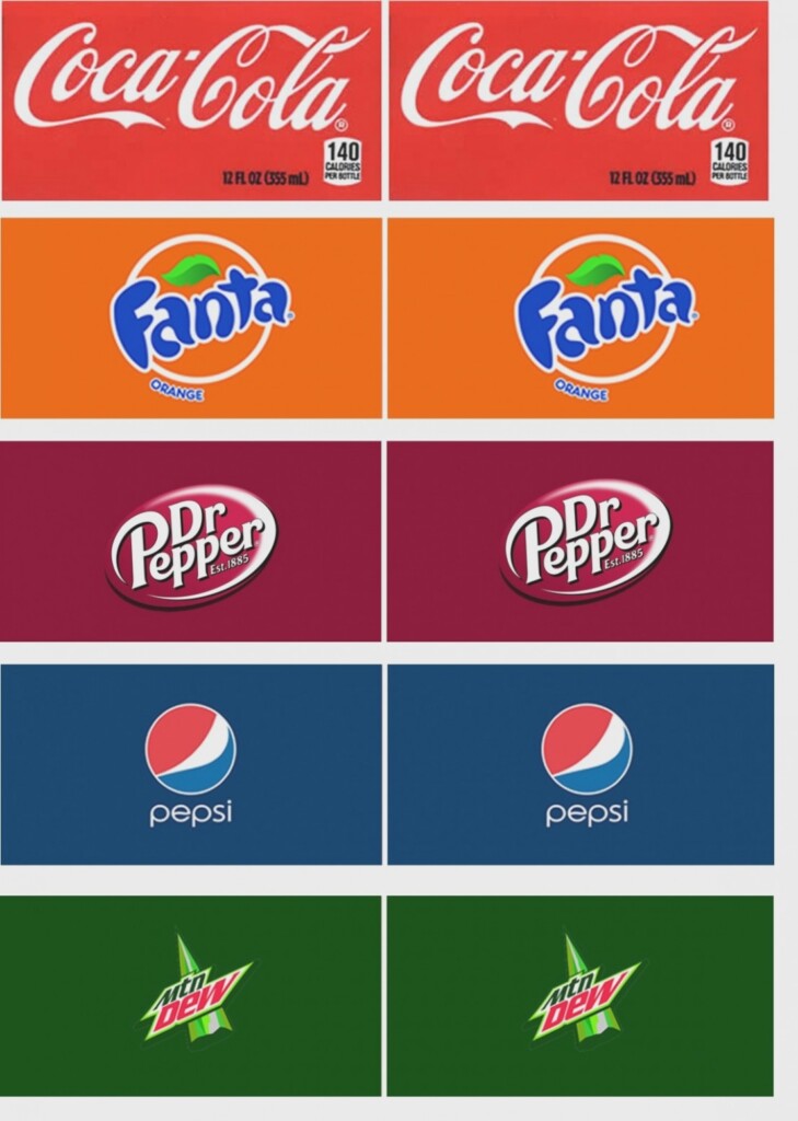 Printable Soda Machine Labels