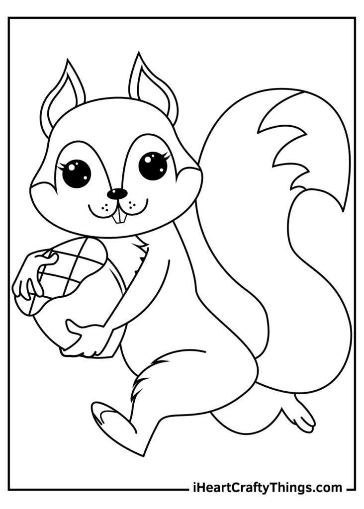 Printable Squirrels Coloring Pages Updated 2021 