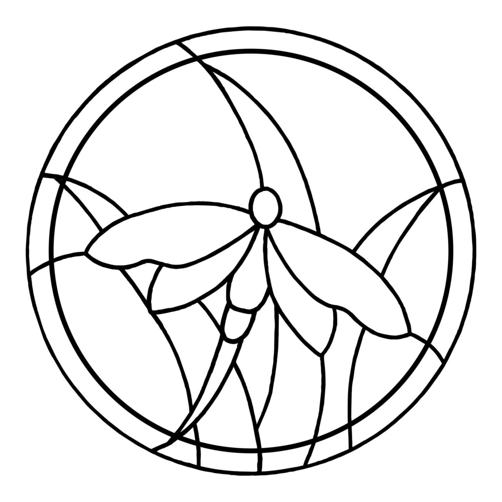 Printable Stained Glass Dragonfly Patterns Dragonfly Stained Glass 