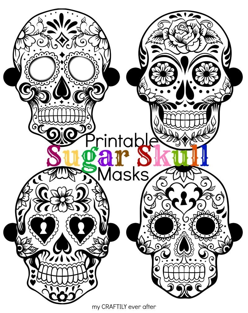 Printable Sugar Skull Stencil