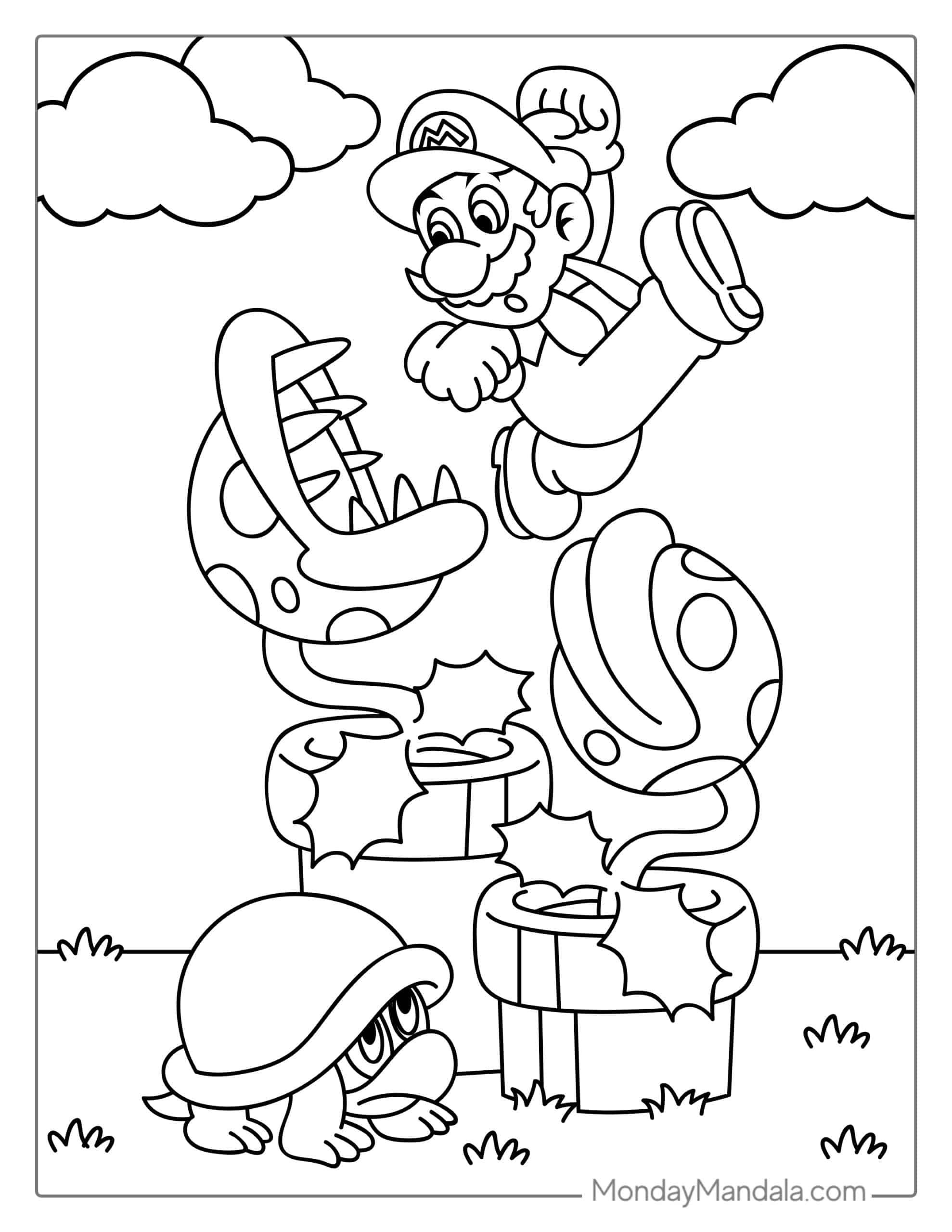 Printable Super Mario Bros Coloring Pages Printable Sight Words List