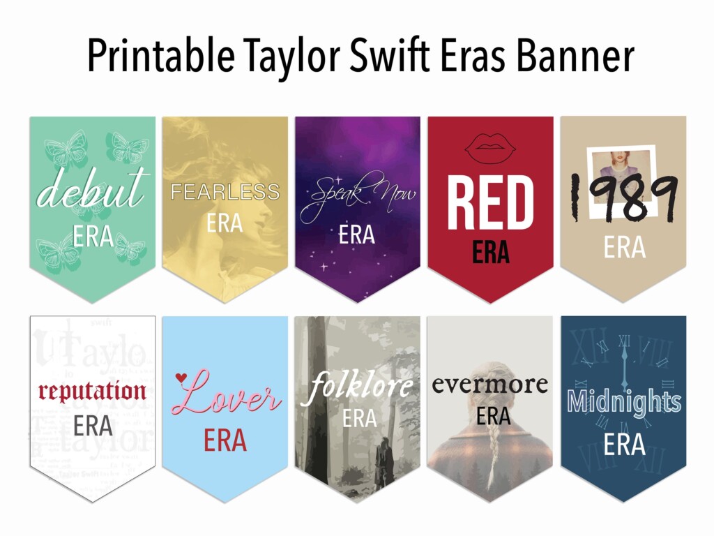 Printable Taylor Swift Banner Taylor Swift ERAS Party Banner Printable 