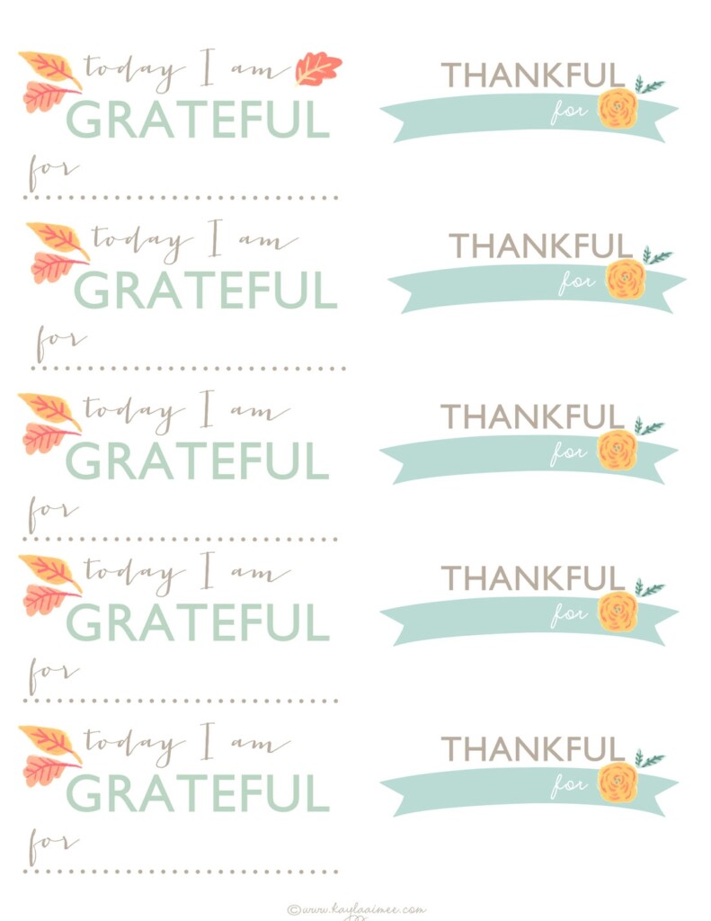 Printable Thankful Cards