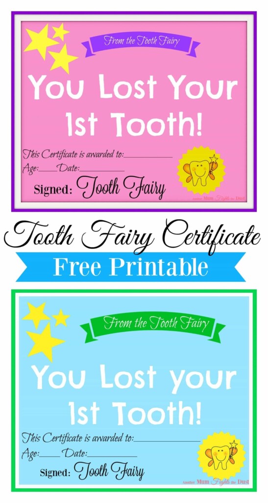 Printable Tooth Fairy Note