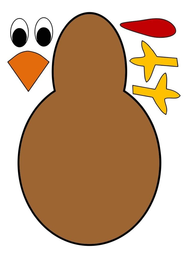 Printable Turkey Body Template Printable Word Searches