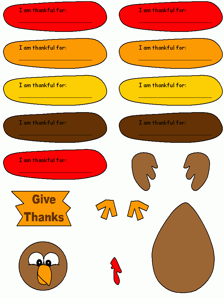 Printable Turkey Feathers Printable Free Templates