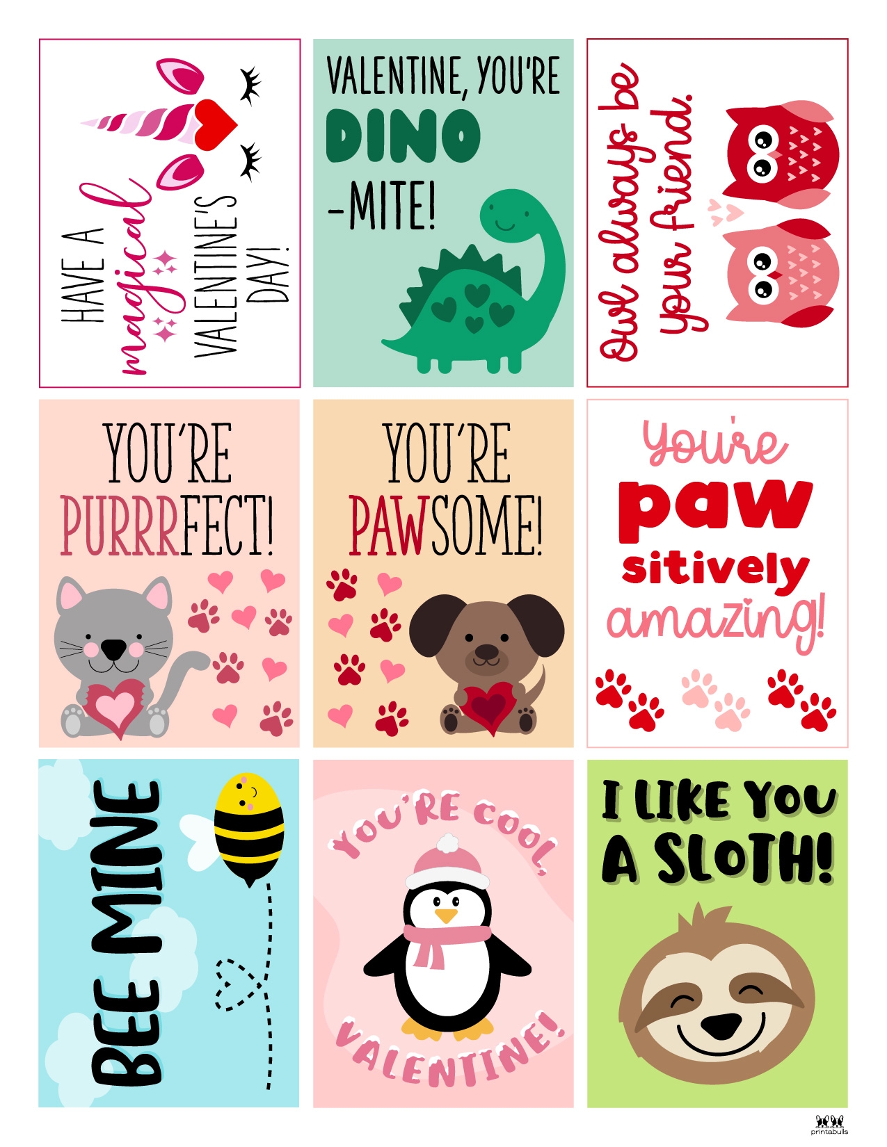 Printable Valentines Cards Kids