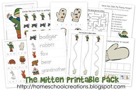 Printables For The Mitten By Jan Brett