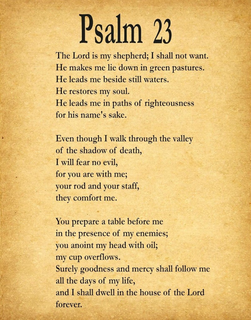 Psalm 23 Kjv Free Printable