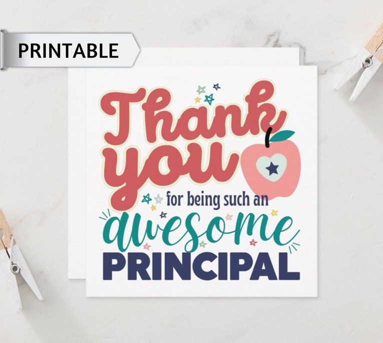  quot Thank You Principal PRINTABLE CARD Thank You For Being The Most 