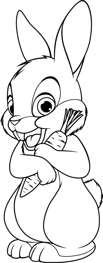 Rabbit Coloring Pages Free Printable HappyTints