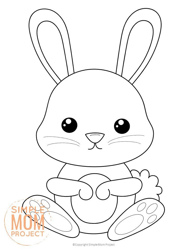 Rabbit Coloring Pages Kids Free Printable Rabbits Coloring Page For 