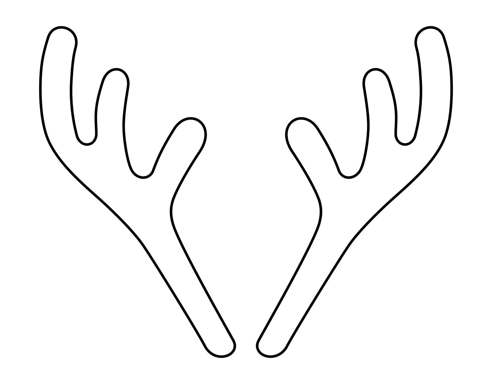 Reindeer Antlers Template Free Printable Printable Templates Protal