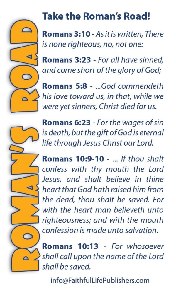 Roman Road To Salvation Verses Roman Road To Salvation Bible Study 