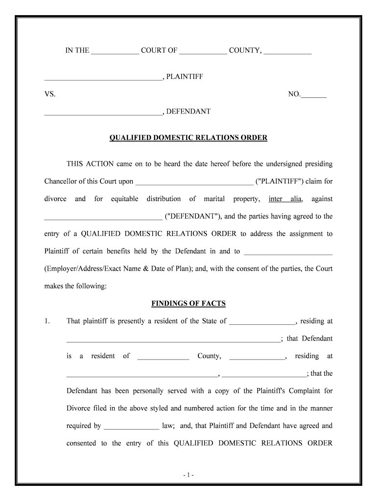 Sample Qdro Form 2020 2021 Fill And Sign Printable Template Online 