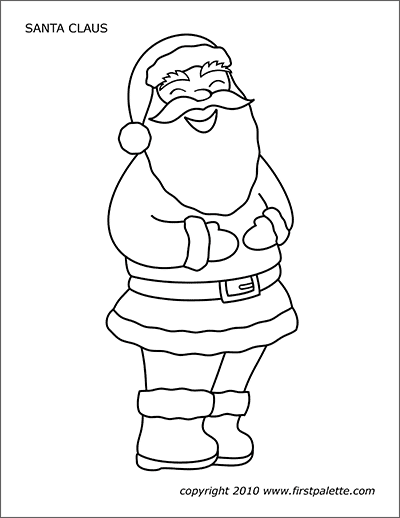 Santa Claus Free Printable Templates Coloring Pages FirstPalette