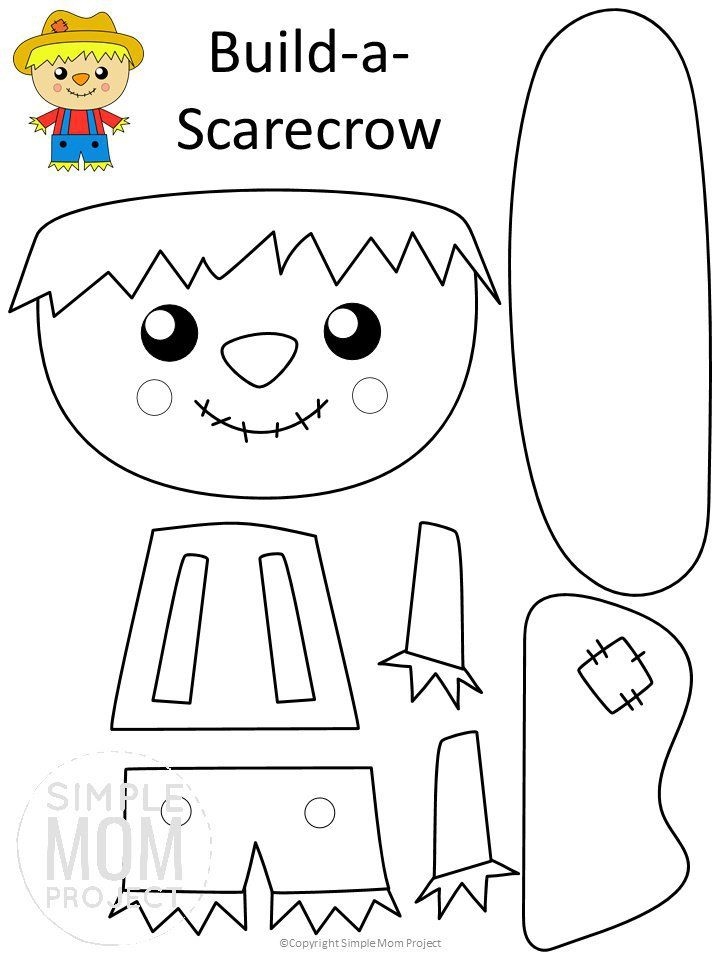 Scarecrow Craft For Kids Printable Printable Sight Words List