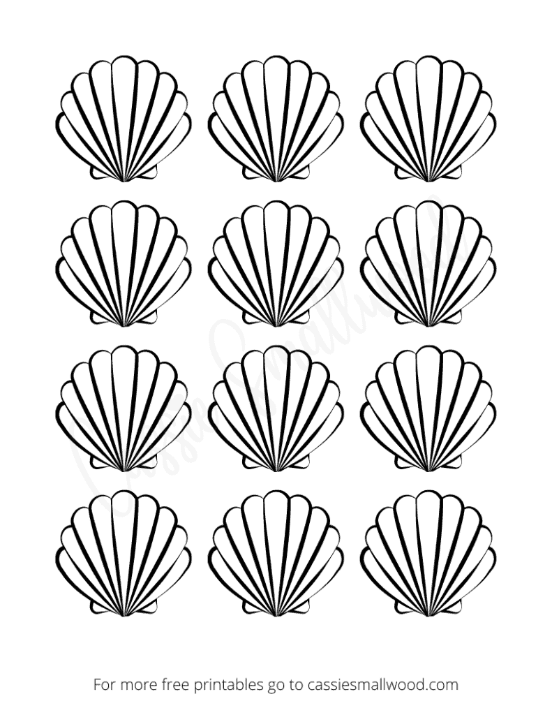 Seashell Template Free Printable
