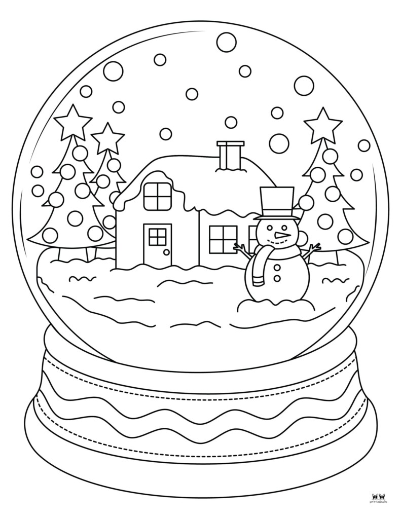 Snow Globe Coloring Pages Templates 25 Pages PrintaBulk