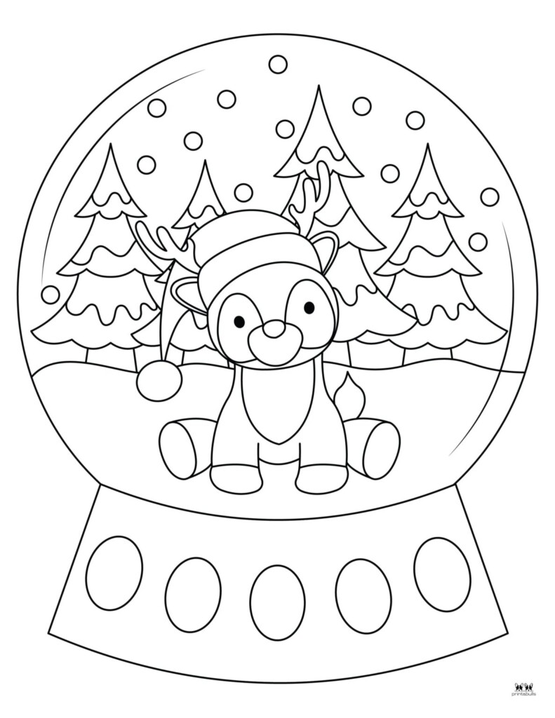 Snow Globe Coloring Pages Templates 25 Pages Printabulls