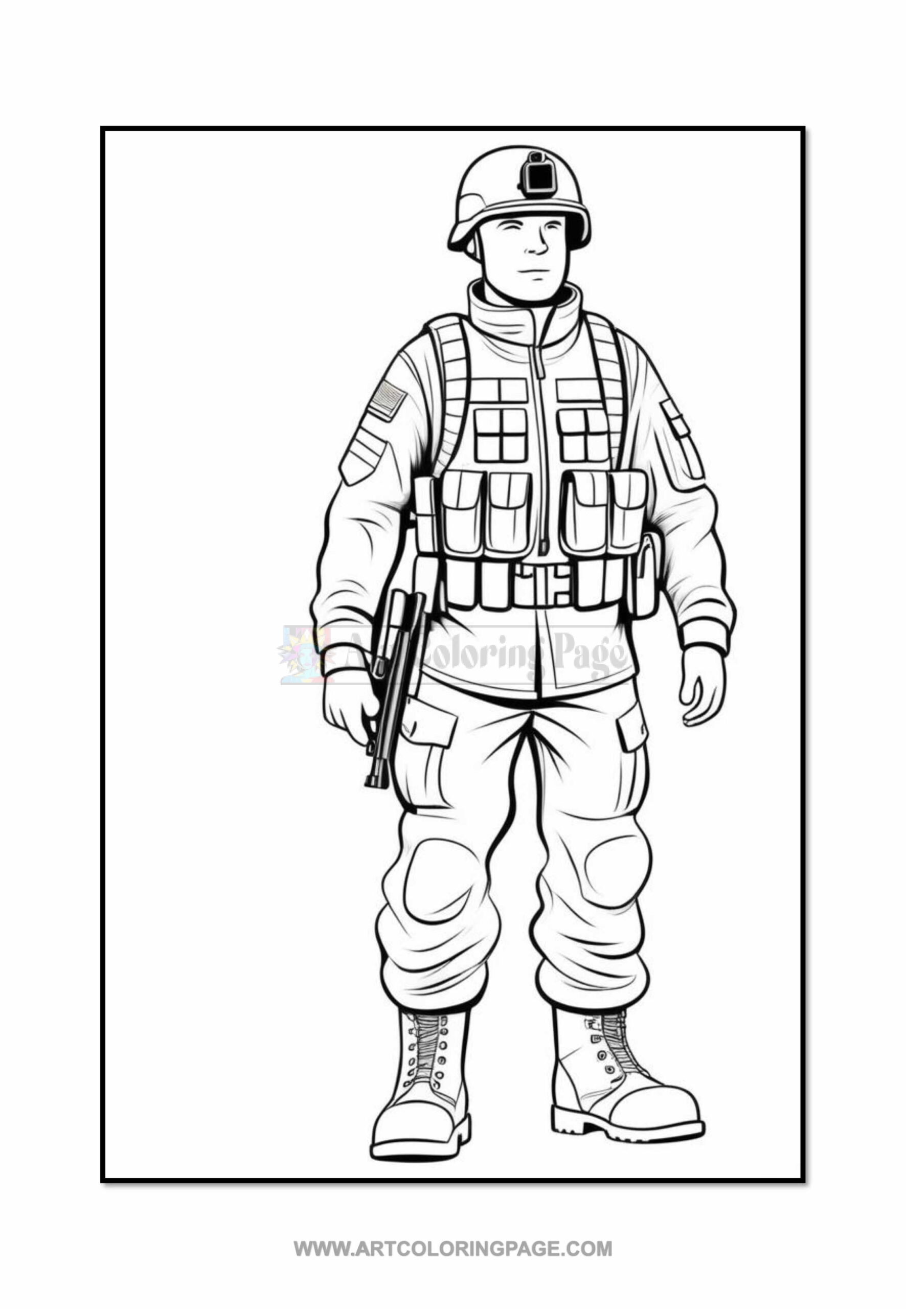 Soldier Inside Cave Coloring Page Vol 2 100 Unique Designs Instant