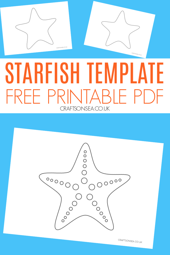 Starfish Template FREE Printable PDF Crafts On Sea