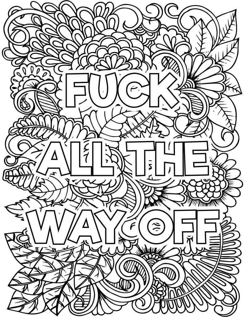 Swear Coloring Pages Printable Printable Word Searches