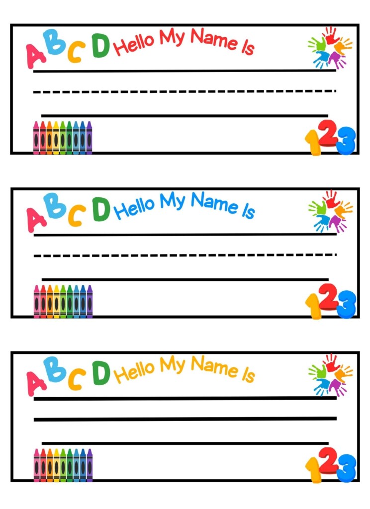 Teacher 39 s Printable Name Tags Fun Labels For Todd Preschool Class 