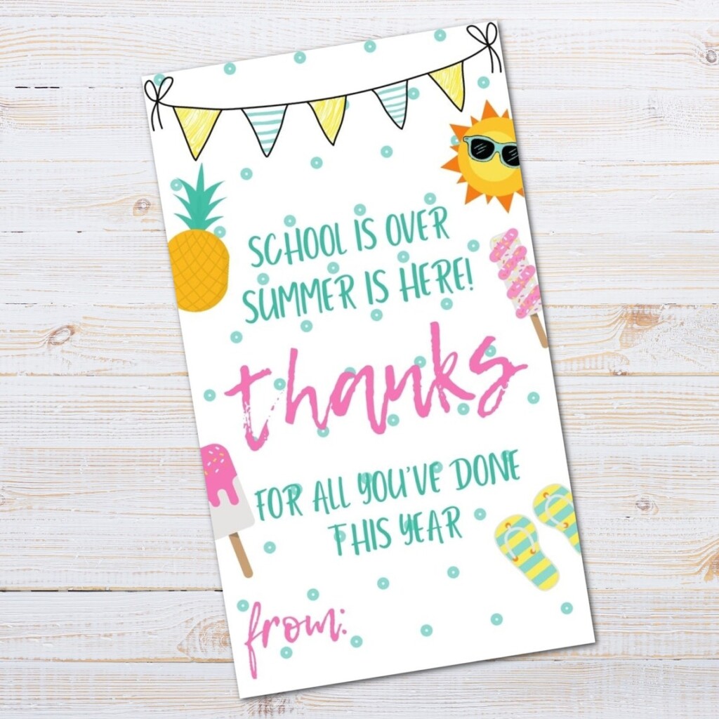 TEACHER GIFT Tag school 39 s Out Summer Is Here Thank You Tag teacher 