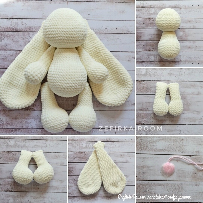Template Free Printable Floppy Eared Bunny Sewing Pattern Pdf Tutorial 