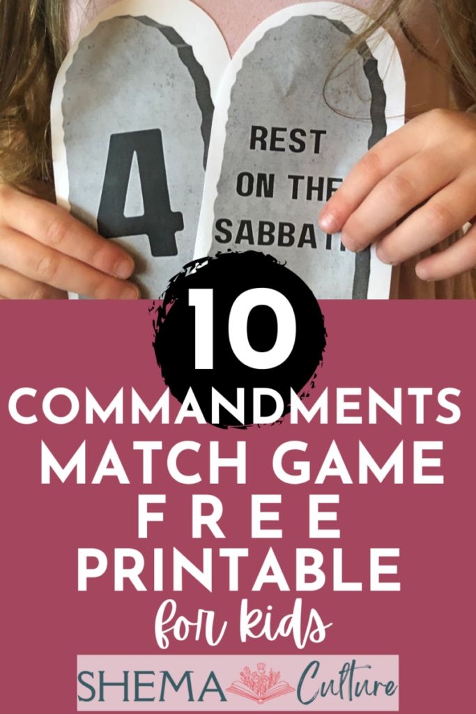 Ten Commandments Printable Match Game For Kids Free Activity Bible 