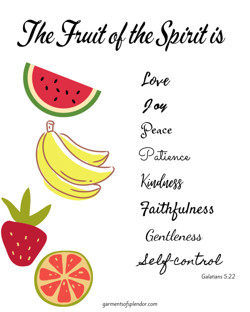 Ten Free Fruit Of The Spirit Bible Printables