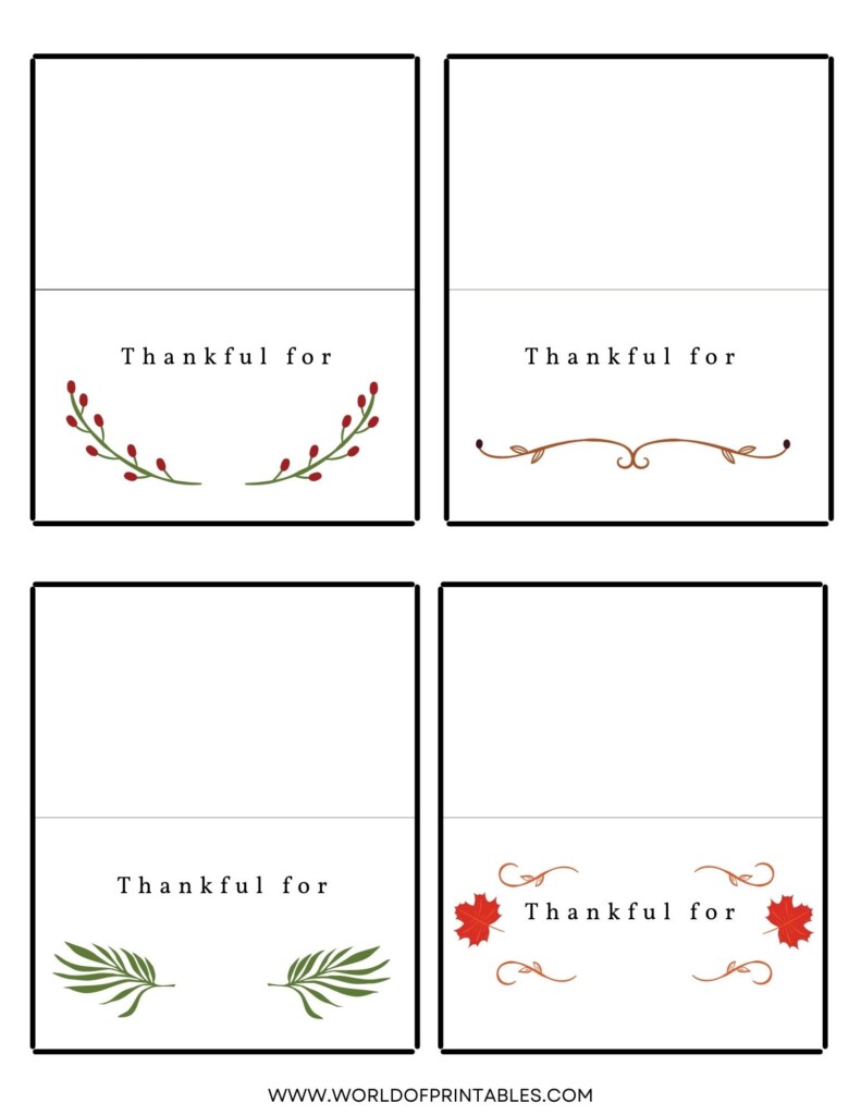 Thanksgiving Place Cards Free Printables Just Customize Print 