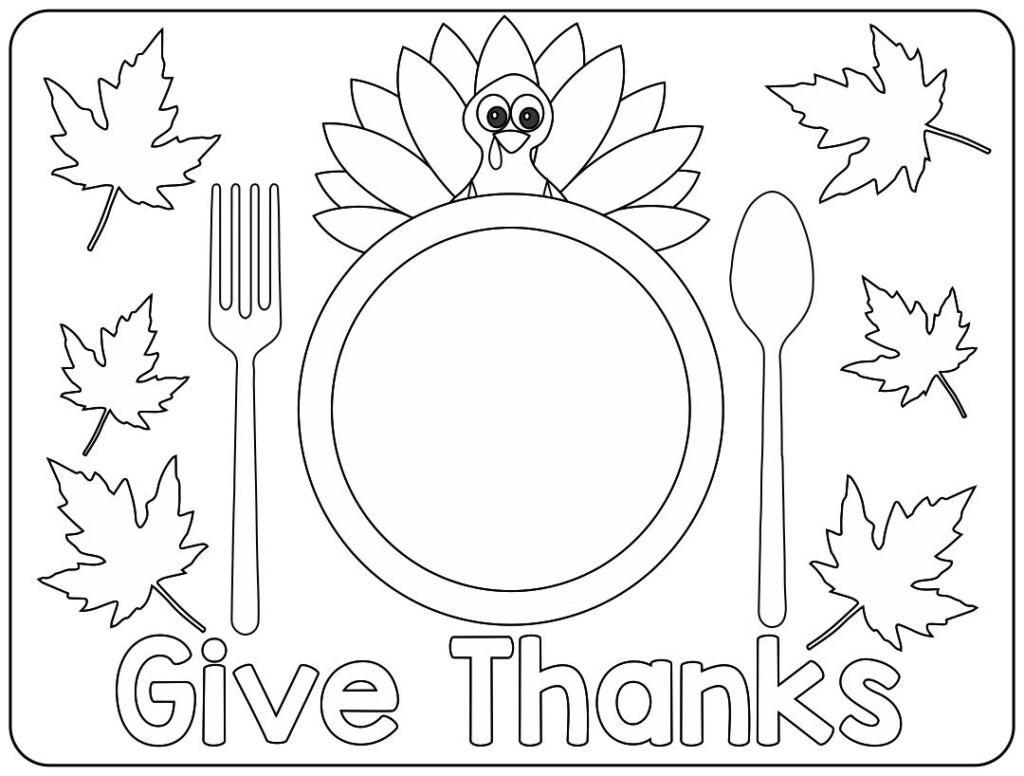 Thanksgiving Printable Placemats Printable Free Templates