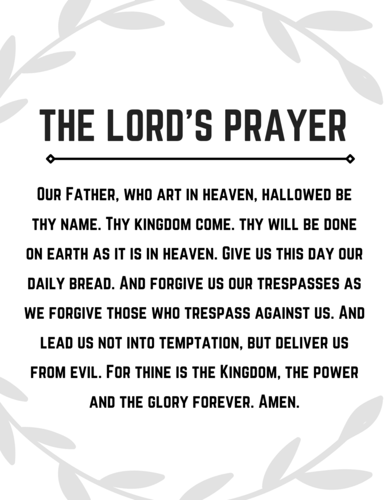 The Lord s Prayer Printable 6 Designs Free Downloads Bridal Shower 101