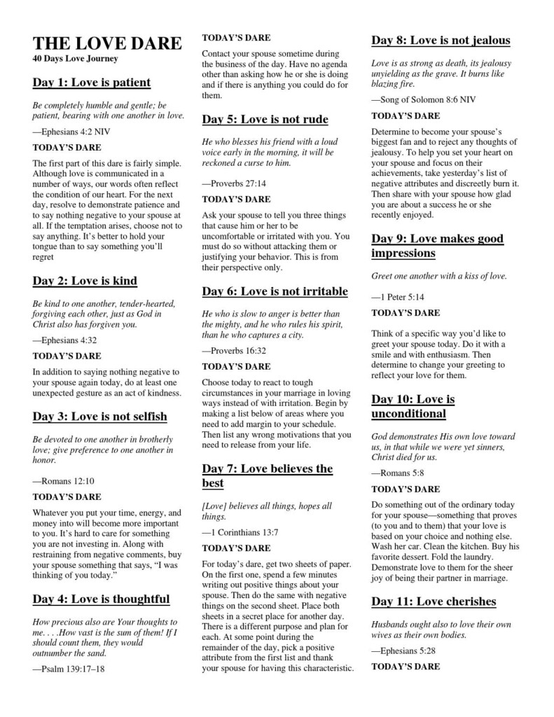 The Love Dare Challenge By Martino Liu Issuu