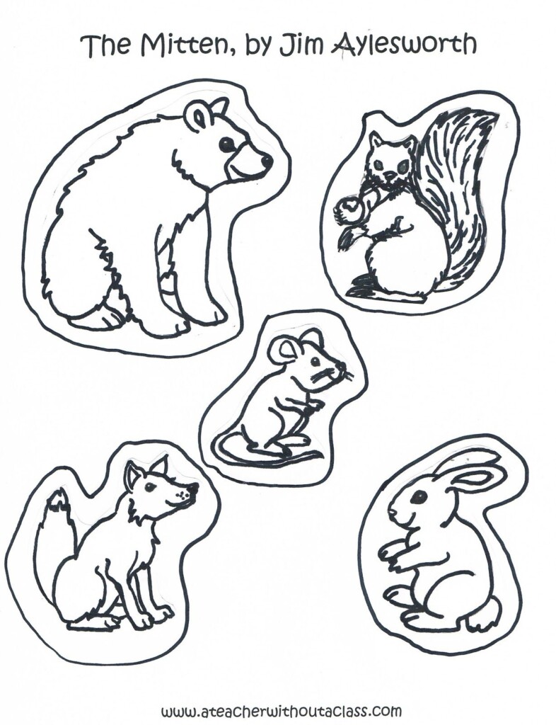 The Mitten Characters Printables