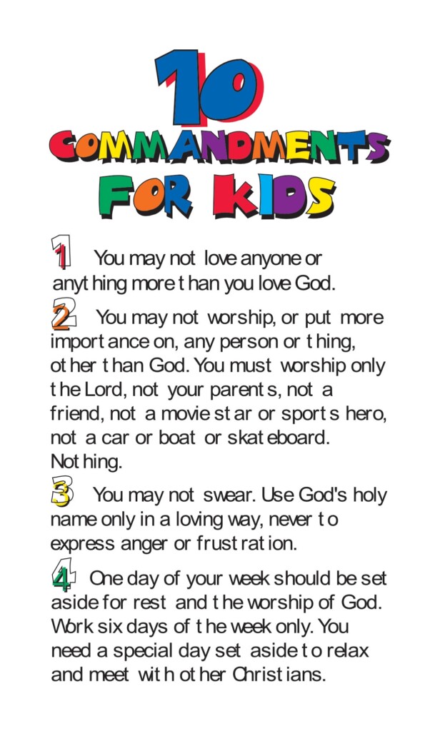 The Ten Commandments For Kids Mini Puzzle Kids Bible