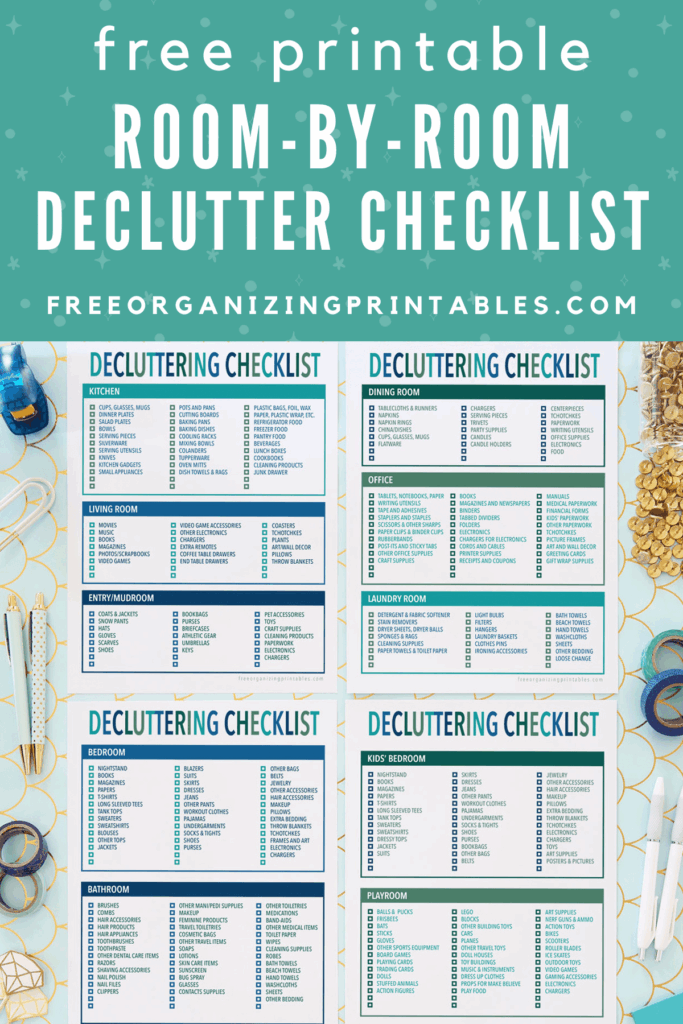 This Free Printable Declutter Checklist Is A Room By Room List Of 