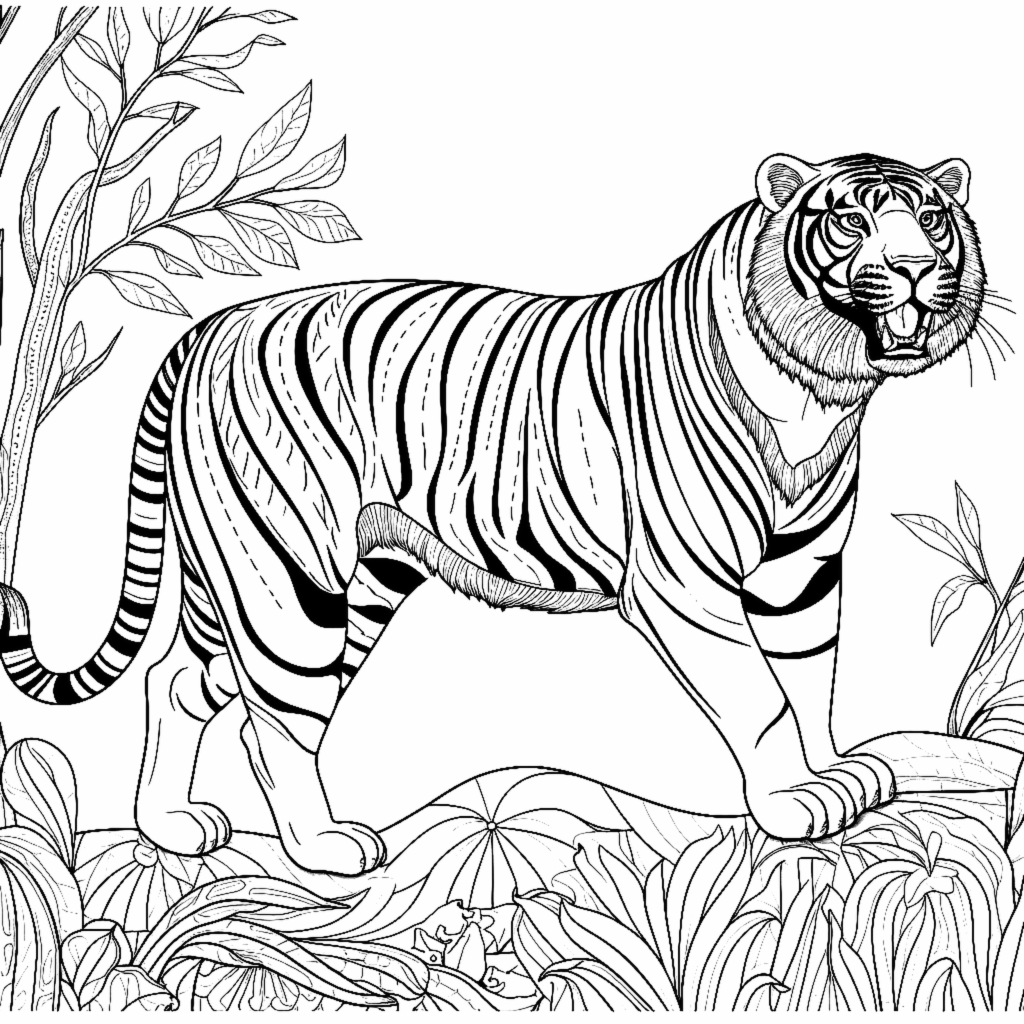 Tiger Picture Coloring Pages