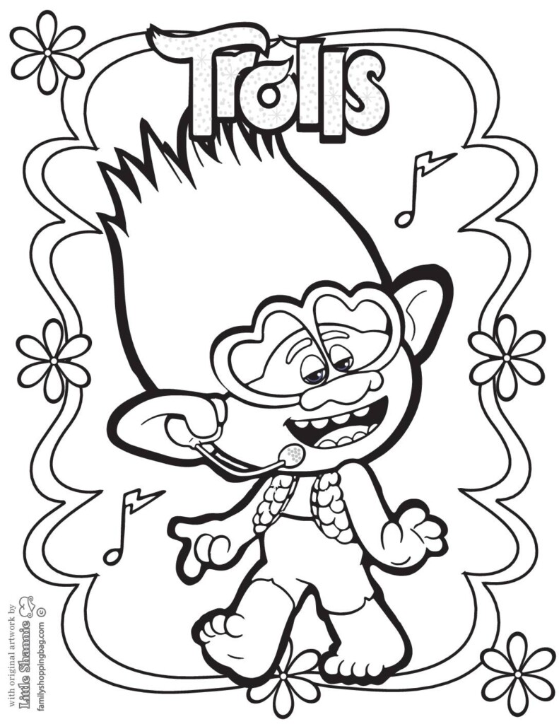 Trolls Coloring Pages Free Printable Free Printables Hub