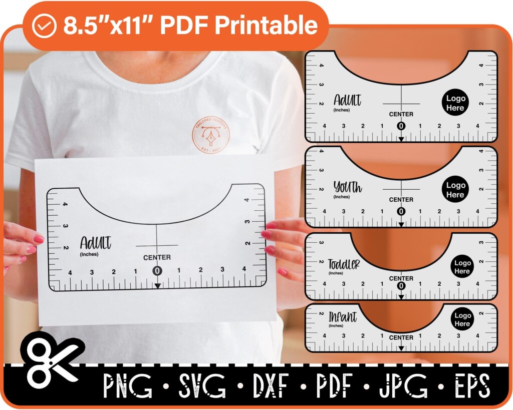 Tshirt Ruler Printable Bundle T shirt Alignment Tool Etsy